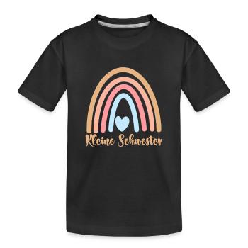 Kleine Schwester - Kinder Premium Bio T-Shirt - Schwarz - Vorne