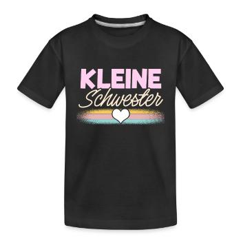 Kleine Schwester - Kinder Premium Bio T-Shirt - Schwarz - Vorne