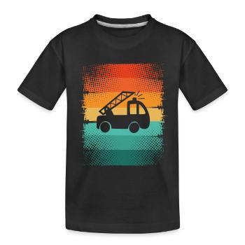 Fire brigade - Kids' Premium Organic T-Shirt - black - Front