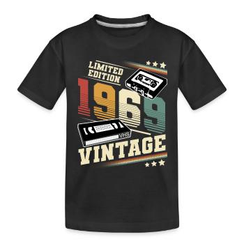 1969 Geburtsjahr Baujahr Geburtstag Vintage - Kinder Premium Bio T-Shirt - Schwarz - Vorne