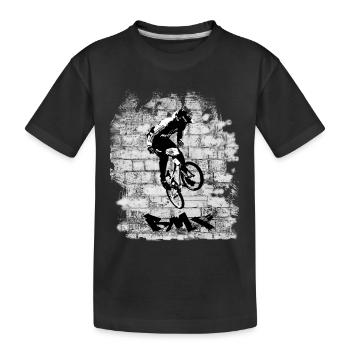 BMX Bike - Kinder Premium Bio T-Shirt - Schwarz - Vorne