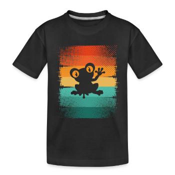 Grenouille - T-shirt bio Premium Enfant - noir - Devant