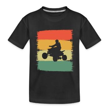 Quad - Kinder Premium Bio T-Shirt - Schwarz - Vorne