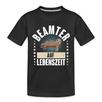 Beamter auf Lebenszeit - Kinder Premium Bio T-Shirt - Schwarz - Vorne