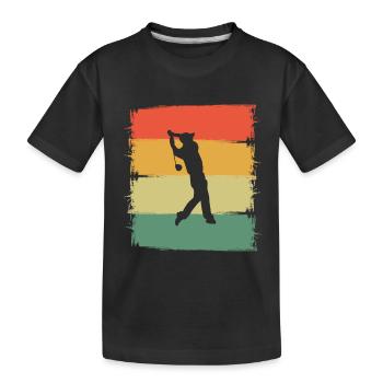 Golf Golfer - Kids' Premium Organic T-Shirt - black - Front