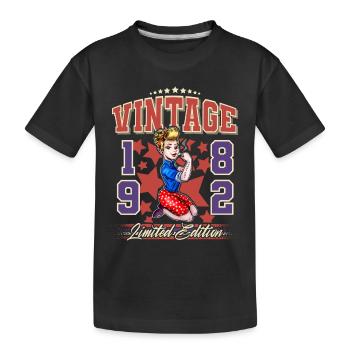 1982 Année de naissance 40e anniversaire Millésime - T-shirt bio Premium Enfant - noir - Devant