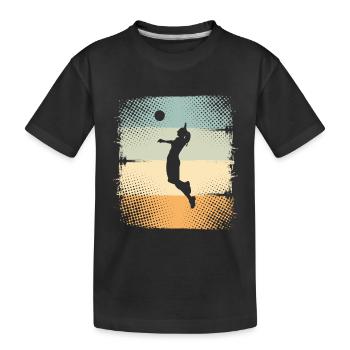 Volleyball - Kids' Premium Organic T-Shirt - black - Front