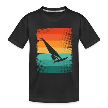 Windsurfing - Kids' Premium Organic T-Shirt - black - Front