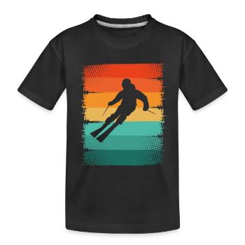 Ski - T-shirt bio Premium Enfant - noir - Devant