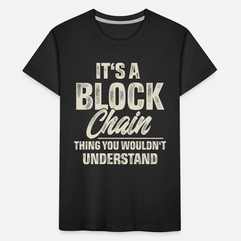 Crypto Blockchain T-shirt bio Premium Enfant