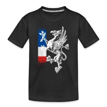 griffon debout bleu blanc rouge Rostock - T-shirt bio Premium Enfant - noir - Devant