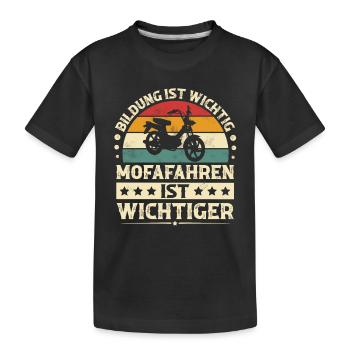 Mofa - Kinder Premium Bio T-Shirt - Schwarz - Vorne