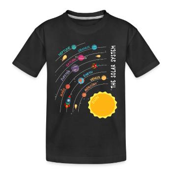 Planètes - Solar System Kids Design - T-shirt bio Premium Enfant - noir - Devant