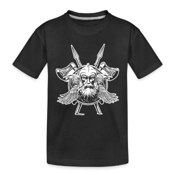 Odin Raven Viking Axes - T-shirt bio Premium Enfant - noir - Devant
