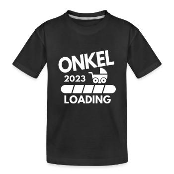 Onkel 2023 - Onkel werden - Kinder Premium Bio T-Shirt - Schwarz - Vorne