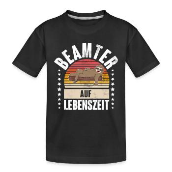 Beamter - Kinder Premium Bio T-Shirt - Schwarz - Vorne
