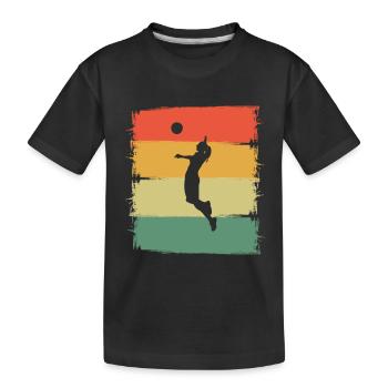 Volleyball - Kids' Premium Organic T-Shirt - black - Front