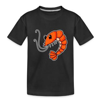 Crevette - T-shirt bio Premium Enfant - noir - Devant