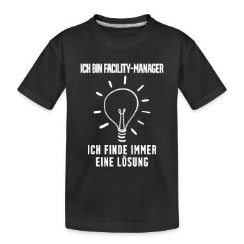 Facility Manager - Kinder Premium Bio T-Shirt - Schwarz - Vorne