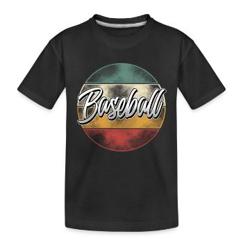 Baseball - Kinder Premium Bio T-Shirt - Schwarz - Vorne