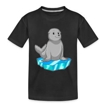 Banquise de phoque - T-shirt bio Premium Enfant - noir - Devant