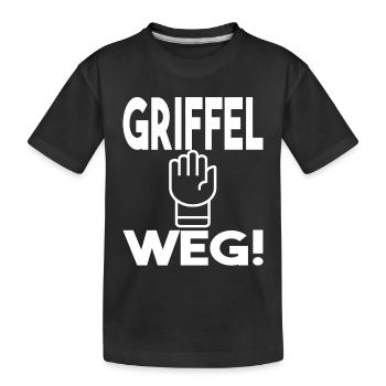 Schwäbisch Schwaben Griffel weg - Kinder Premium Bio T-Shirt - Schwarz - Vorne