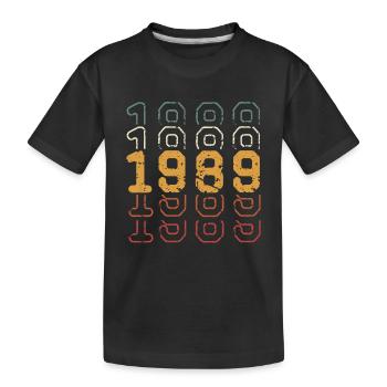 1989 - Kinder Premium Bio T-Shirt - Schwarz - Vorne
