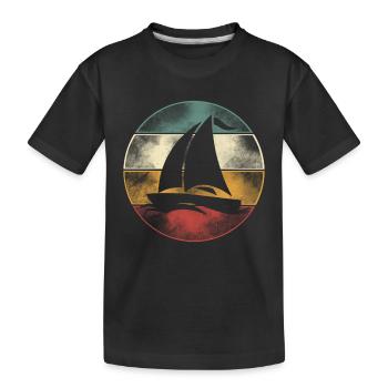 Voilier Voilier Voilier Ancre - T-shirt bio Premium Enfant - noir - Devant