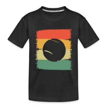 Tennis Tennisball - Kinder Premium Bio T-Shirt - Schwarz - Vorne