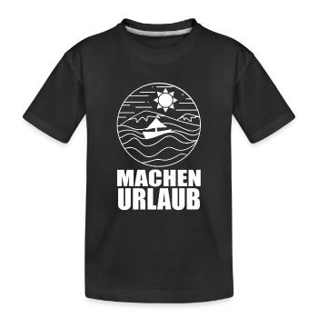 Urlaub machen - Kinder Premium Bio T-Shirt - Schwarz - Vorne
