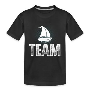 Voilier Voilier Voilier Équipage de l’équipe de voiliers - T-shirt bio Premium Enfant - noir - Devant