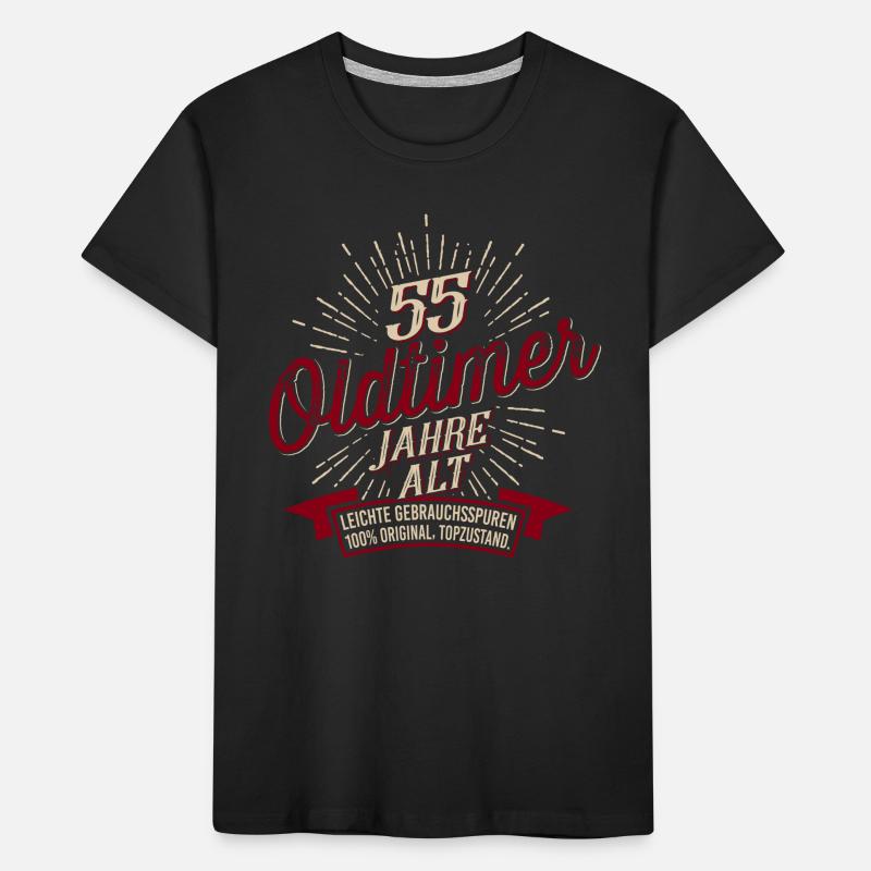 55. Geburtstag Oldtimer Kinder Premium Bio T-Shirt
