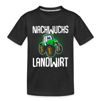 Nachwuchs Landwirt Kinder - Kinder Premium Bio T-Shirt - Schwarz - Vorne