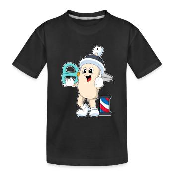 Laca pour coiffure ciseaux - T-shirt bio Premium Enfant - noir - Devant