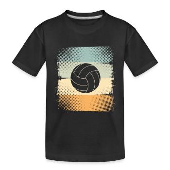 Volleyball - Kids' Premium Organic T-Shirt - black - Front