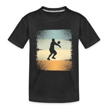Volleyball - Kids' Premium Organic T-Shirt - black - Front