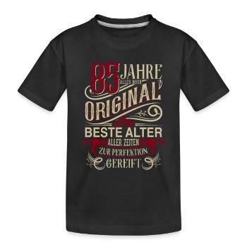 85. Geburtstag Vintage Retro - Kinder Premium Bio T-Shirt - Schwarz - Vorne