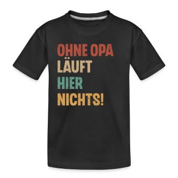 Opa - Kinder Premium Bio T-Shirt - Schwarz - Vorne