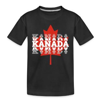 Kanada - Kinder Premium Bio T-Shirt - Schwarz - Vorne