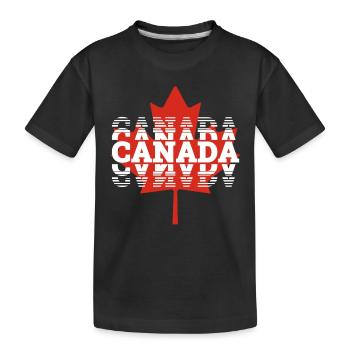 Kanada - Kinder Premium Bio T-Shirt - Schwarz - Vorne
