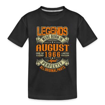 1966 Légende d’anniversaire d’août - T-shirt bio Premium Enfant - noir - Devant