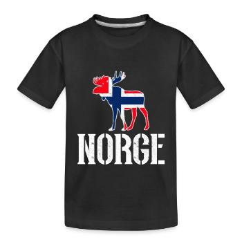 Norwegen - Kinder Premium Bio T-Shirt - Schwarz - Vorne