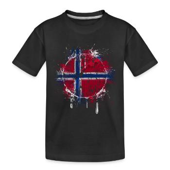 Norwegen - Kinder Premium Bio T-Shirt - Schwarz - Vorne