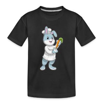 Bunny Cook Cuisinière Cuisinière de Carottes - T-shirt bio Premium Enfant - noir - Devant