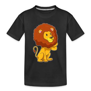 Lion Afro Hairstyle - Kids' Premium Organic T-Shirt - black - Front