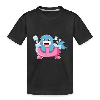 Baignoire pour dauphins - T-shirt bio Premium Enfant - noir - Devant