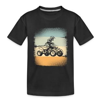 Quad ATV Offroad Quadfahrer - Kinder Premium Bio T-Shirt - Schwarz - Vorne