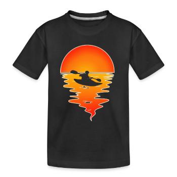Kajak Kajakfahrer Kajaker - Kinder Premium Bio T-Shirt - Schwarz - Vorne
