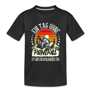 Paintball - Kinder Premium Bio T-Shirt - Schwarz - Vorne