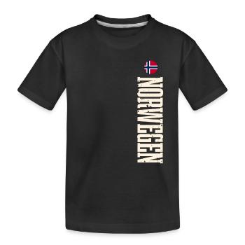 Norwegen - Kinder Premium Bio T-Shirt - Schwarz - Vorne